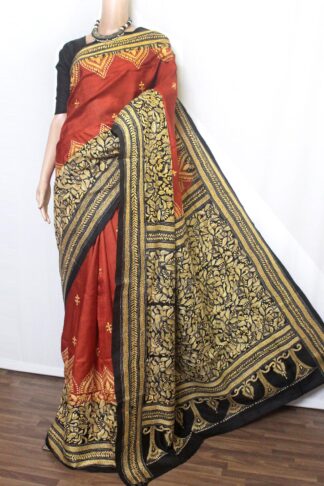 Printed Pure Silk Saree (SK0397) - Tilottama Bengal Handloom