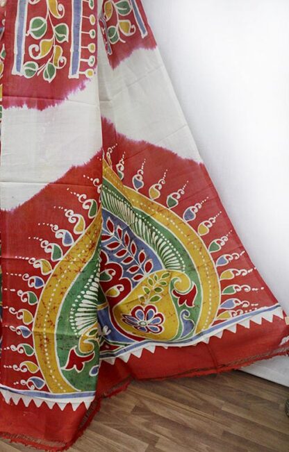 chalchitra hand batik pure silk saree