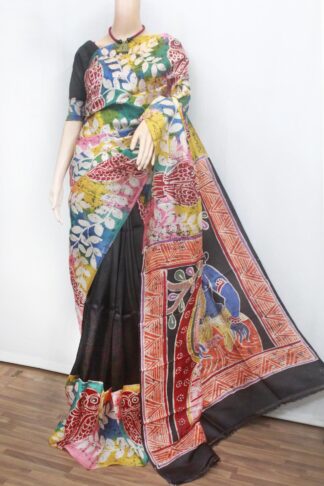 radha-krishna batik pure silk, hand batik pure silk saree